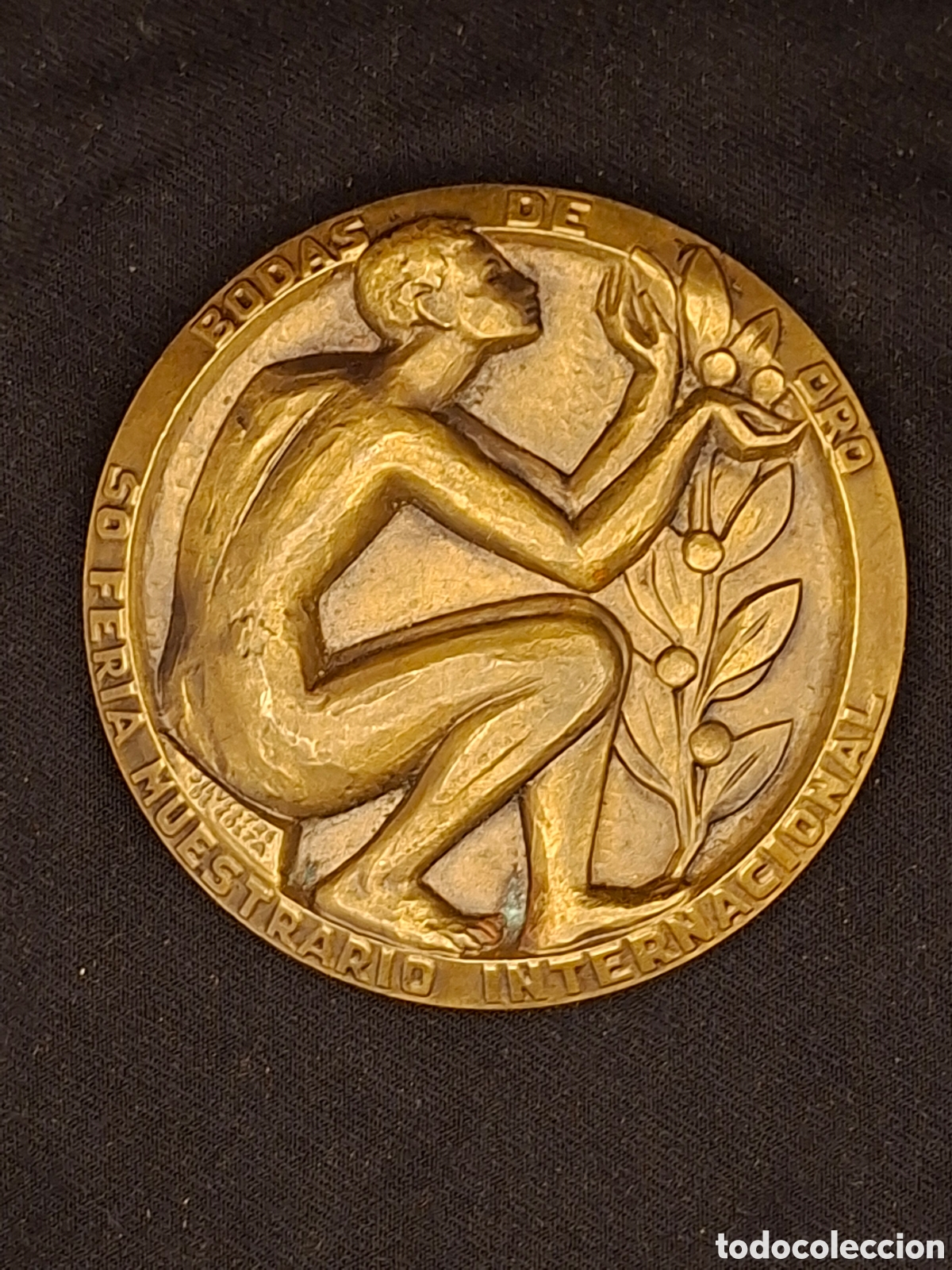 Thematische Medaillen: MEDALLA - BODAS DE ORO 50 &ordm; ANIVERSARIO FERIA MUESTRARIO INTL. VALENCIA - SILVESTRE DE EDETA. MTC6