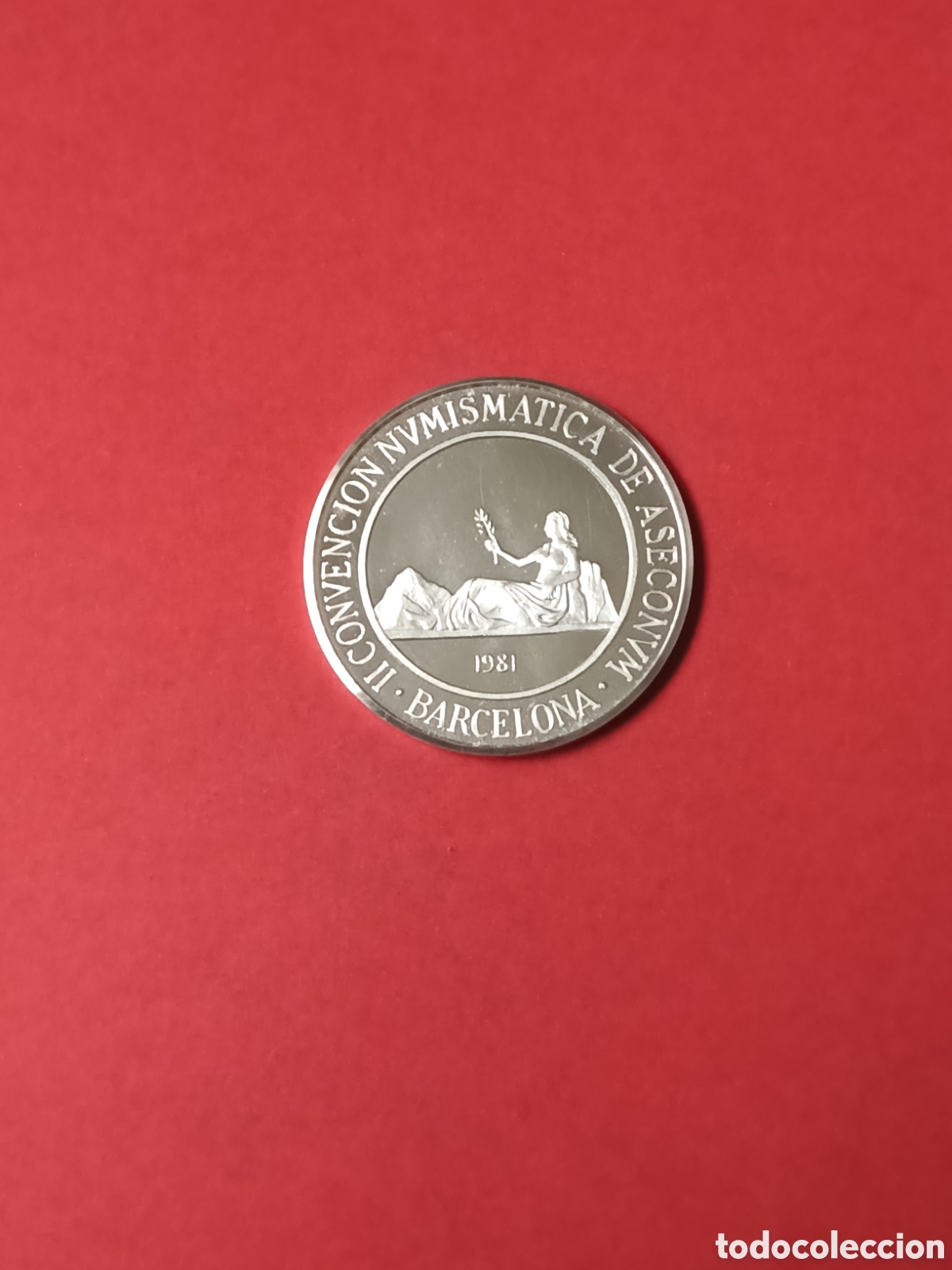 Medallas tem&aacute;ticas: MEDALLA PLATA ASECONUM 1981 CONVENCION NUMISMATICA. SANT JORDI