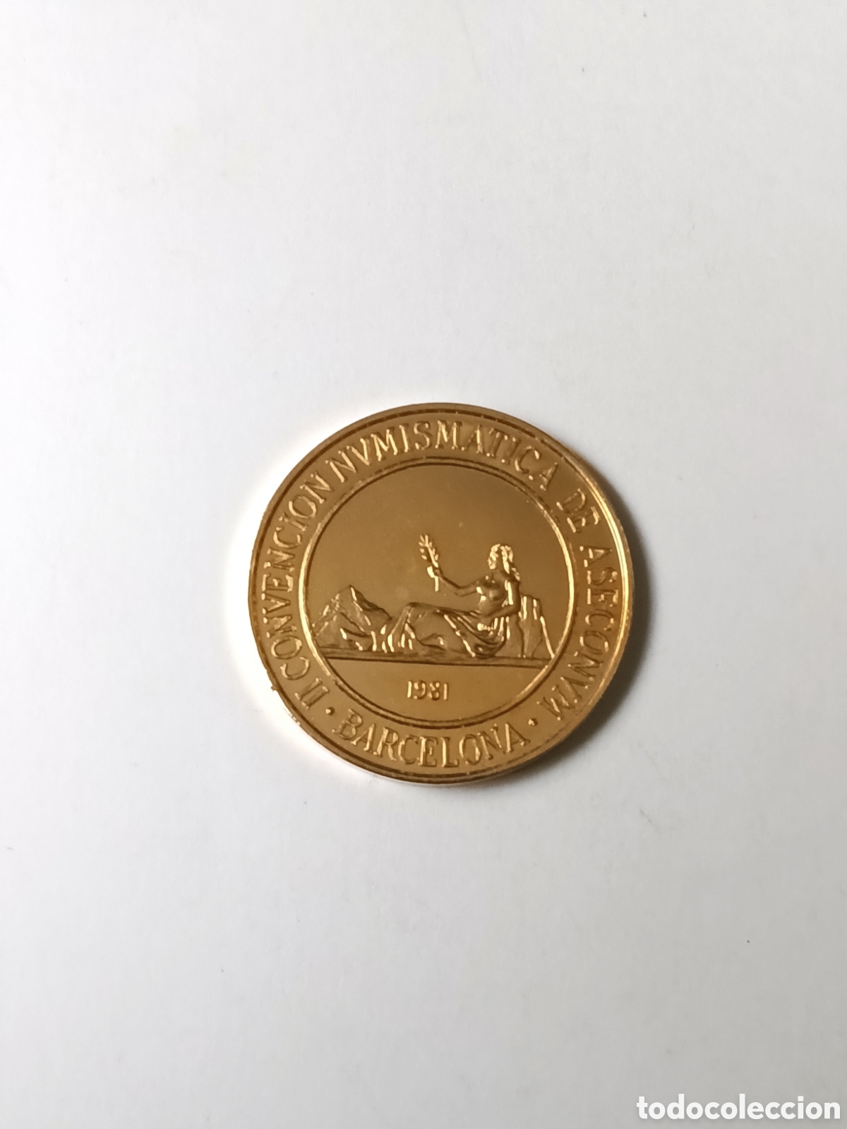Medallas tem&aacute;ticas: MEDALLA DORADA ASECONUM 1981 CONVENCION NUMISMATICA. SANT JORDI