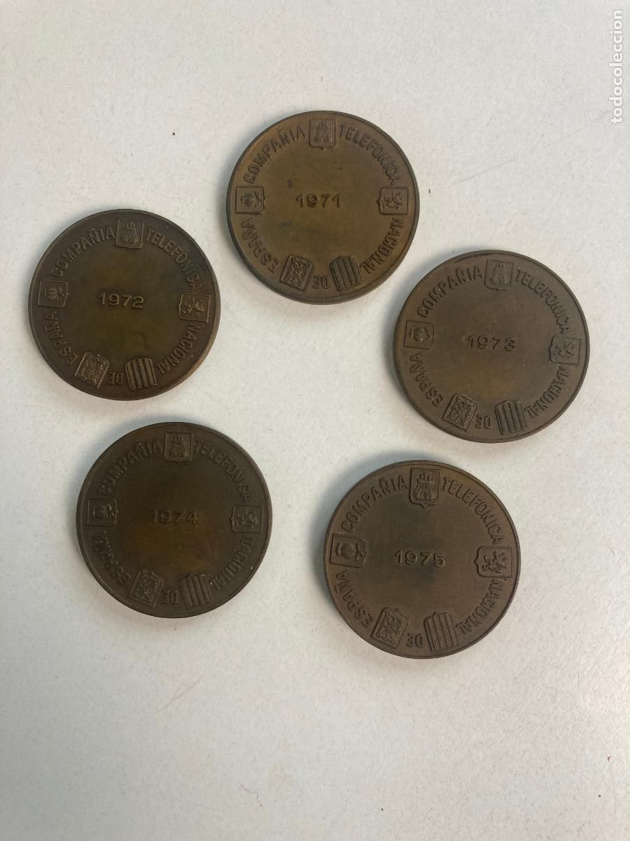 Medallas tem&aacute;ticas: 5 MEDALLAS COMPA&Ntilde;IA TELEFONICA NACIONAL DE ESPA&Ntilde;A A&Ntilde;OS 1971, 1972, 1973, 1971 y 1975.