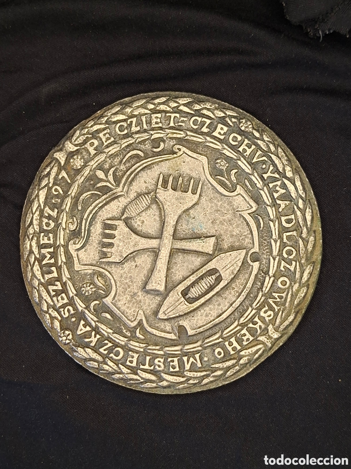 Medallas tem&aacute;ticas: Medalla de la localidad minera de Sezlmeczb&aacute;nya hoy Bansk&aacute; &Scaron;tiavnica, Eslovaquia. MTC6