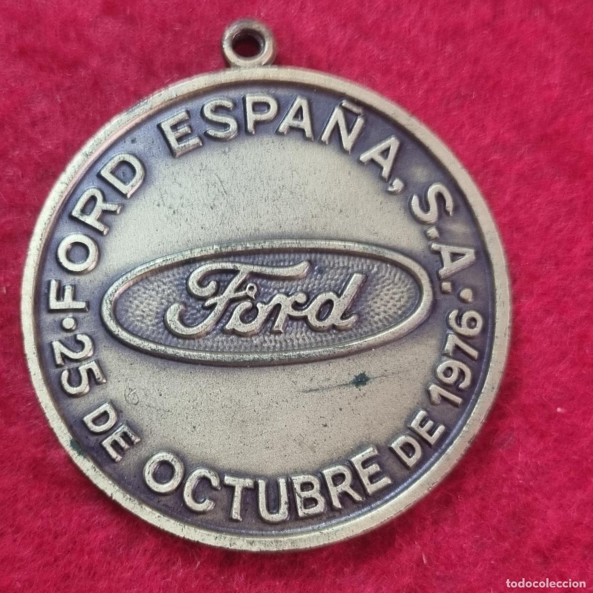 Medallas tem&aacute;ticas: FICHA MEDALLA PUBLICIDAD AUTOMOVILES FORD ESPA&Ntilde;A INAUGURACION VALENCIA 1976 ORIGINAL C41F