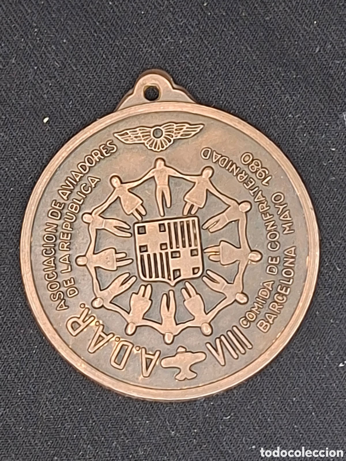 Medallas tem&aacute;ticas: Rara medalla de la asociacion de aviadores de la Republica. ADAR. Original. 1980. MTC6
