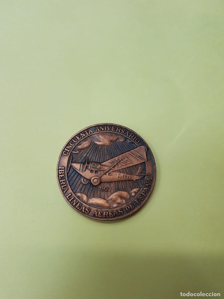 Medallas tem&aacute;ticas: MEDALLA DEL 50 ANIVERSARIO DE IBERIA-1927/1977