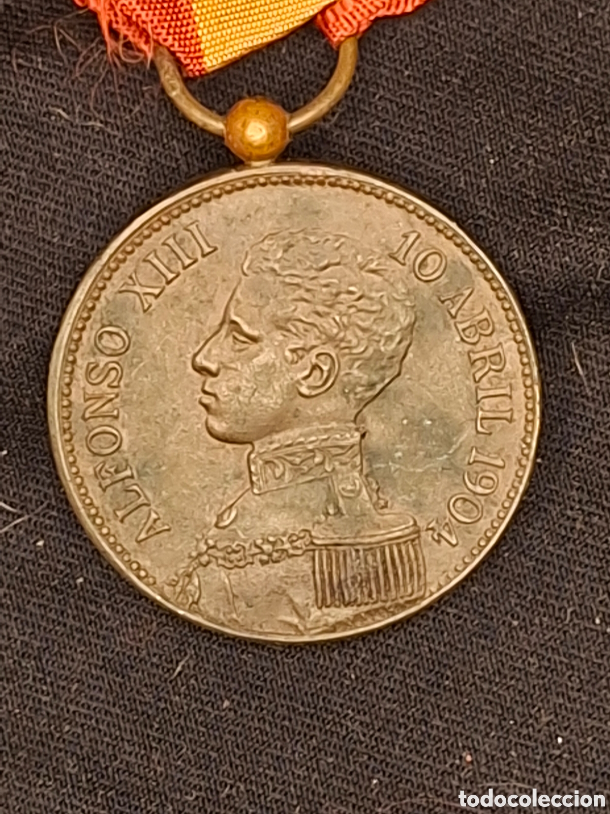 Medallas tem&aacute;ticas: Medalla Virgen Montserrat Patrona de los Somatenes de Catalu&ntilde;a Alfonso XIII 10 abril 1904. MTC6