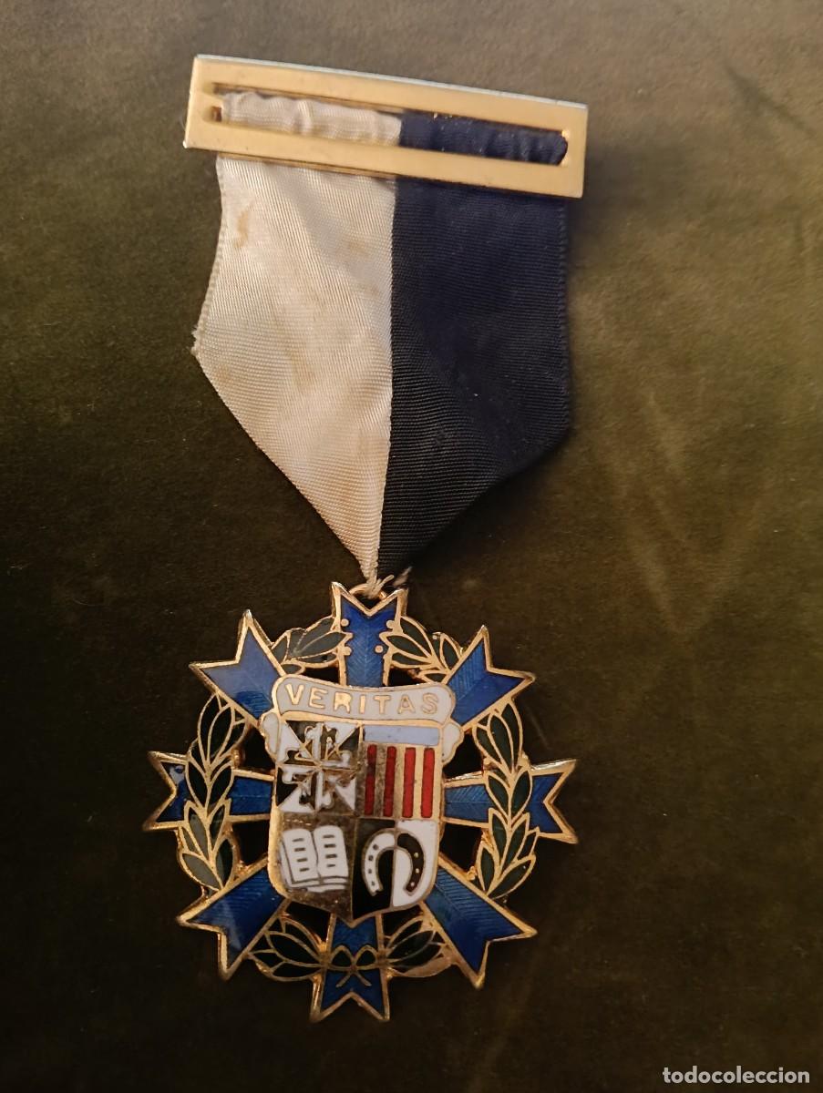Medallas tem&aacute;ticas: MEDALLA ESCOLAR COLEGIO DOMINICOS VALENCIA SAN VICENTE FERRER CRUZ MERITO ACADEMICO LAUREADA AZUL