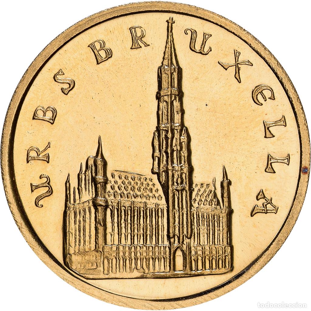 Medallas tem&aacute;ticas: [#1118128] B&eacute;lgica, medalla, 1000 ans de Bruxelles, 1979, Oro, Latin, FDC