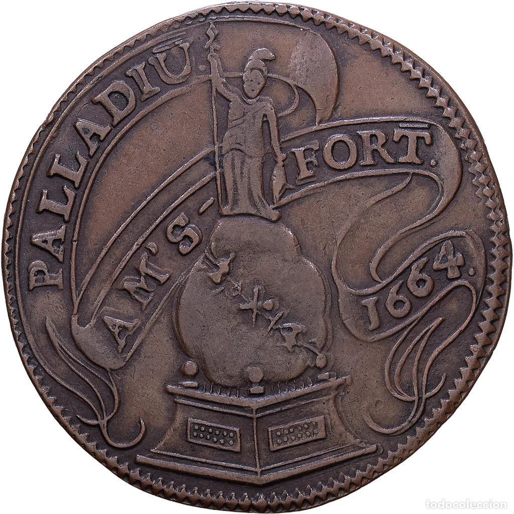 Medallas tem&aacute;ticas: [#1535069] Espa&ntilde;a, zeton, Alliance Spain-Austria, 1664, Bronce, MBC