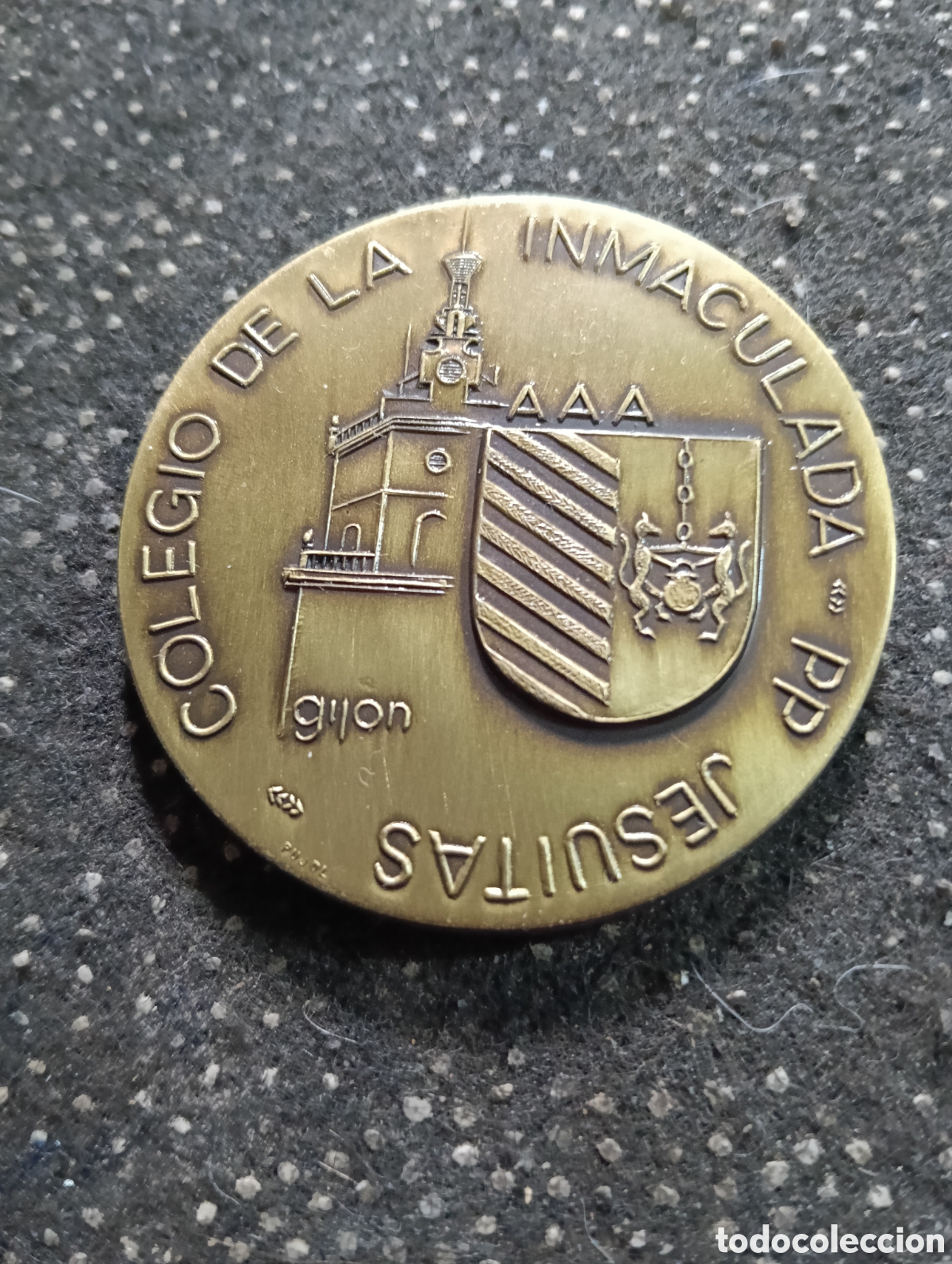 Medallas tem&aacute;ticas: Medalla de Gijon Colegio de la Inmaculada P.P. Jesuitas. Bodas de oro 1958-2008 mide 5 cm