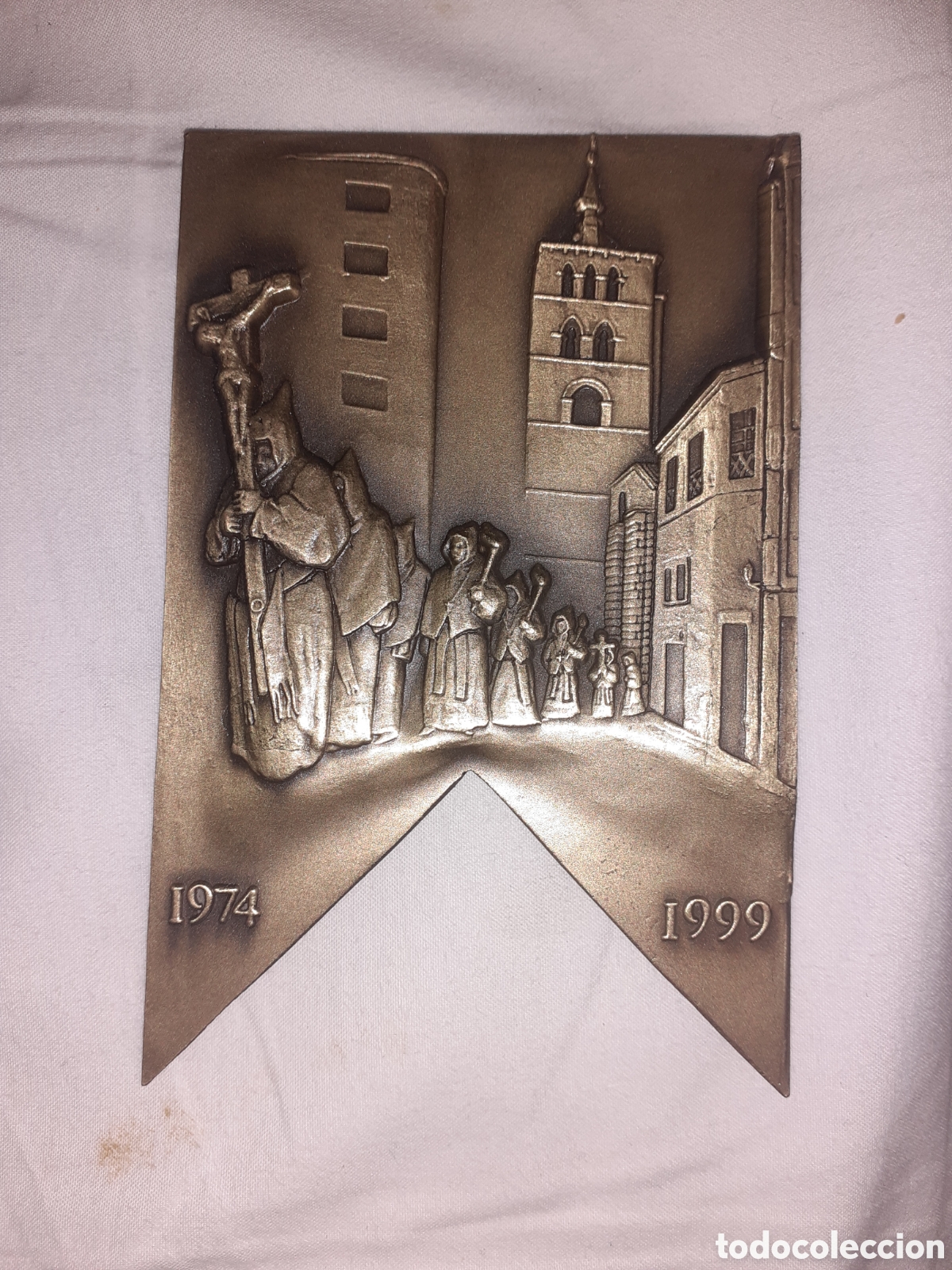Medallas tem&aacute;ticas: GRAN MEDALLA 25 ANIVERSARIO BUENA MUERTE. SEMANA SANTA ZAMORA. 11 X 7 CM. ALEACION