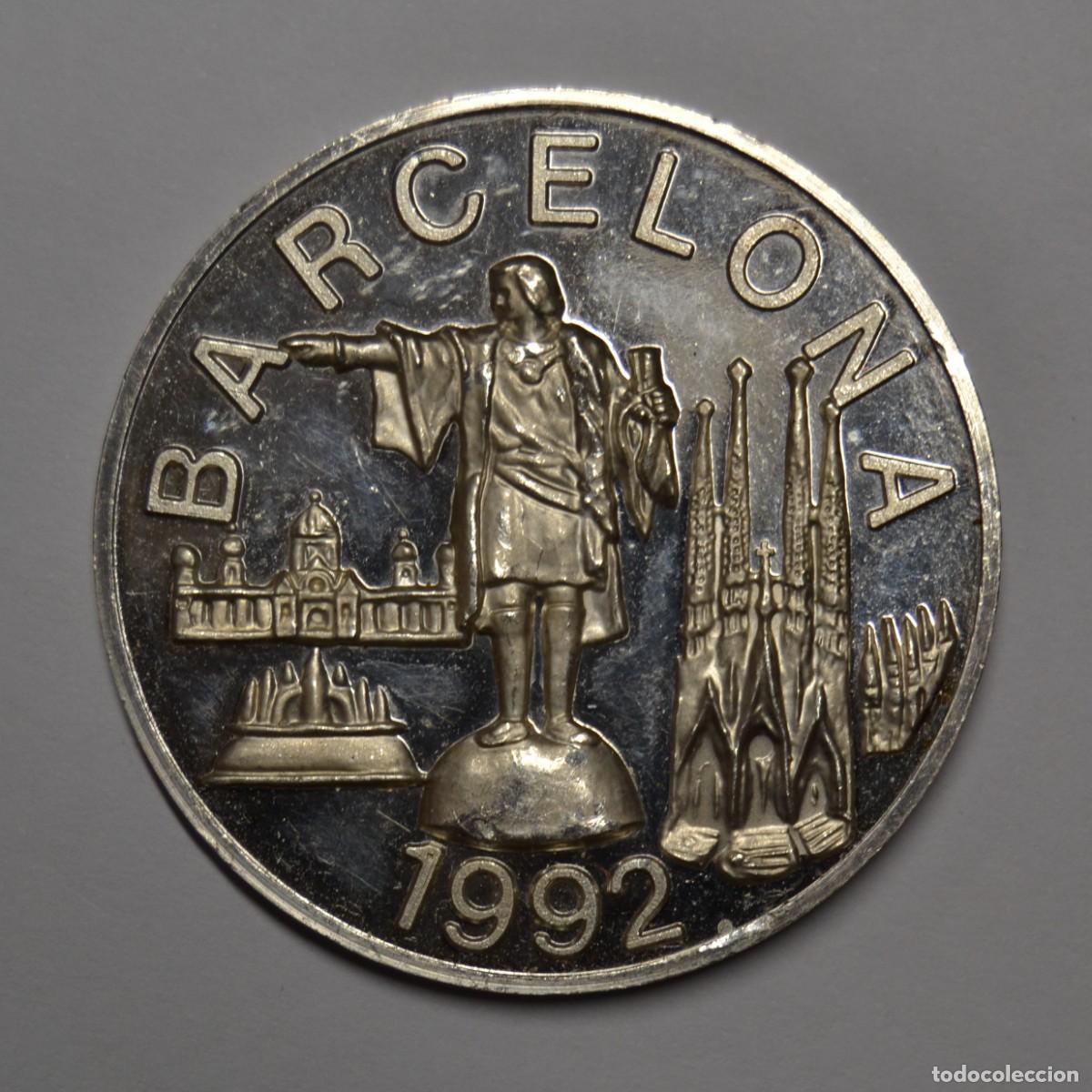 Medallas tem&aacute;ticas: MEDALLA PLATA - BARCELONA 1992 JUEGOS OLIMPICOS - ELECRODOMESTICOS ELITE - LOTE 0371