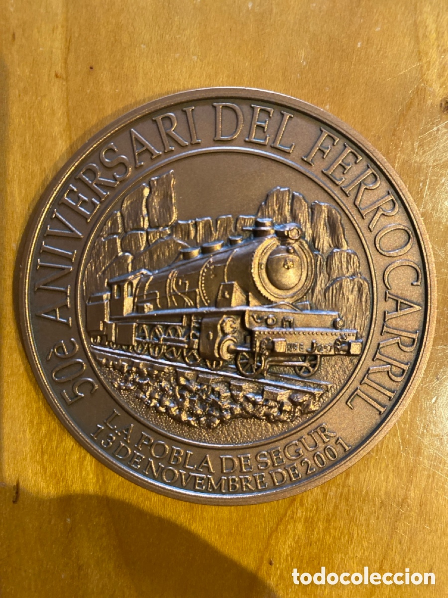 Medallas tem&aacute;ticas: Medalla inauguracion ferrocarril 50o La Pobla de Segur