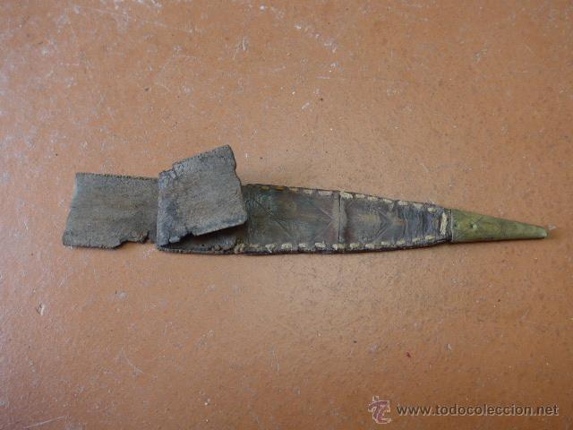 Militaria: Antigua funda de cuchillo de cuero - Foto 3