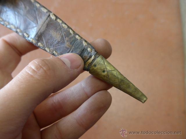 Militaria: Antigua funda de cuchillo de cuero - Foto 4