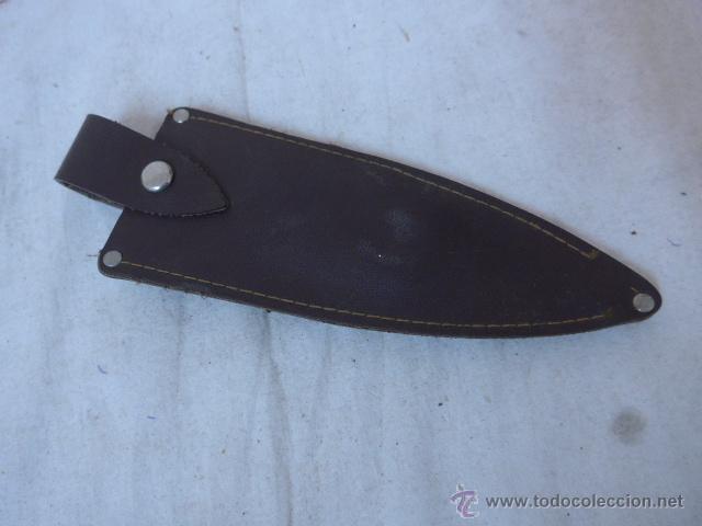 Militaria: Antigua funda de cuero de cuchillo - Foto 1