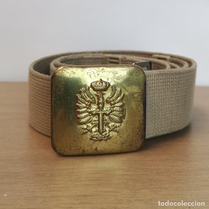Militaria: Cintur&oacute;n de Lona del Ej&eacute;rcito de Tierra - Foto 1