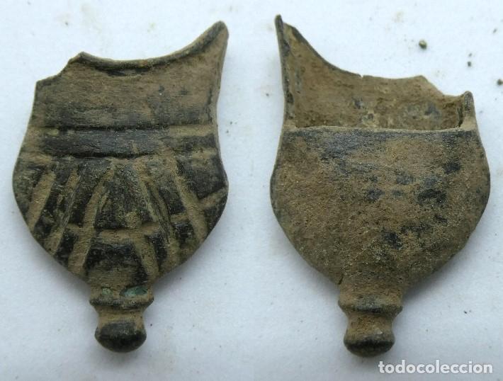 Militaria: Antigua contera Medieval para funda de cuchillo - Foto 1