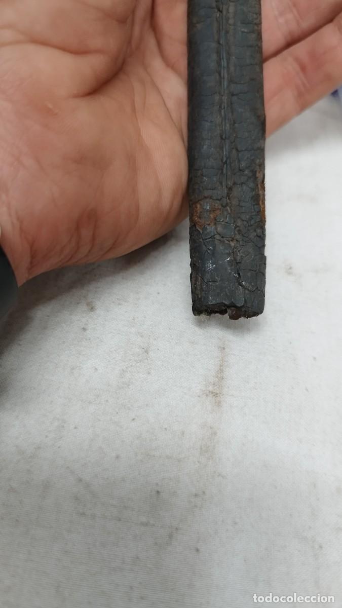 Militaria: Antigua funda de cuero de cuchillo,hoja triangular - Foto 5