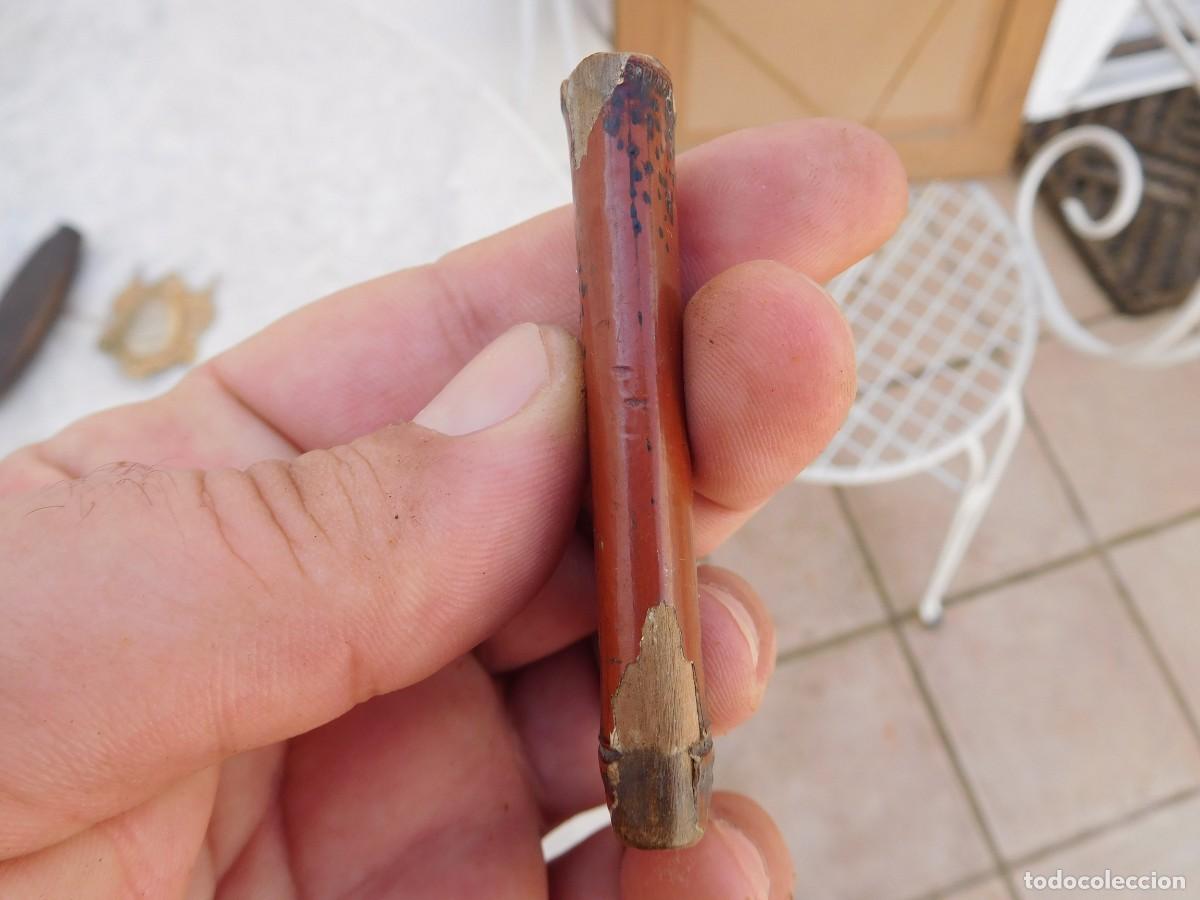 Militaria: Kozuka antiguo de madera lacada - Foto 5