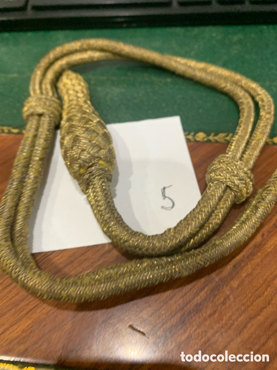 Militaria: Fiador dorado Ejercito Espa&ntilde;ol para Sable - Foto 4