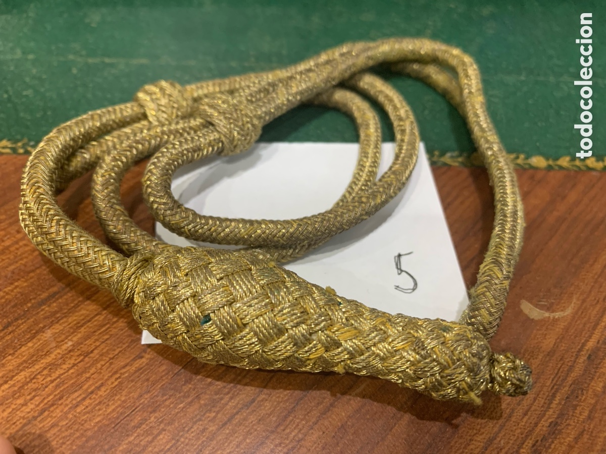 Militaria: Fiador dorado Ejercito Espa&ntilde;ol para Sable - Foto 1
