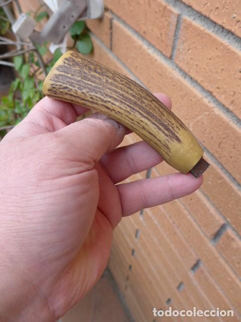 Militaria: ANTIGUO MANGO O EMPU&Ntilde;ADURA DE CUCHILLO - Foto 3