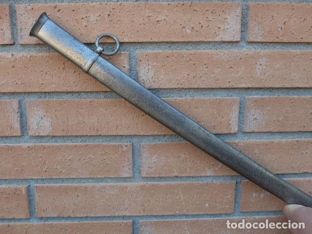 Militaria: ANTIGUA FUNDA METALICA ESPADA SABLE CON LIGERA CURVATURA - VAINA