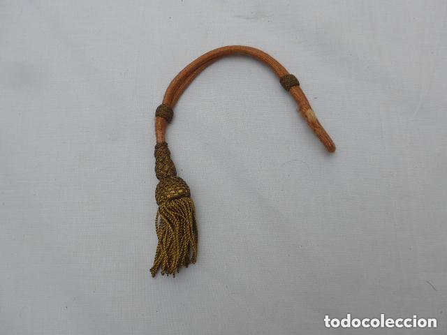 Militaria: Antiguo fiador borla de espada o sable para general, dorado, original Alfonso XIII o Republica
