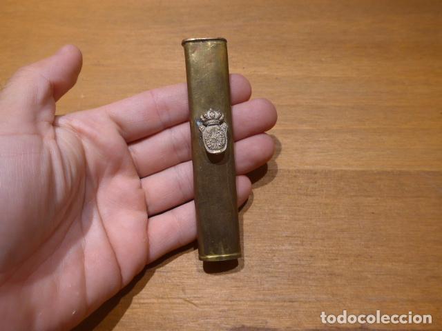 Militaria: Antiguo brocal original de funda de espada espa&ntilde;ola.