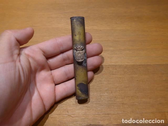 Militaria: Antiguo brocal original de funda de espada espa&ntilde;ola o espadin
