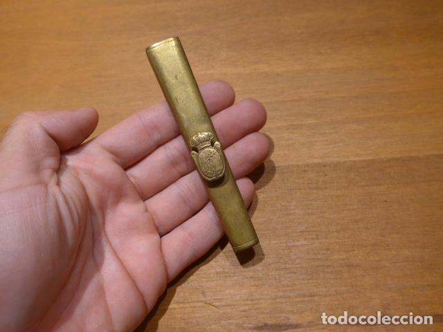 Militaria: Antiguo brocal original de funda de espada espa&ntilde;ola o espadin
