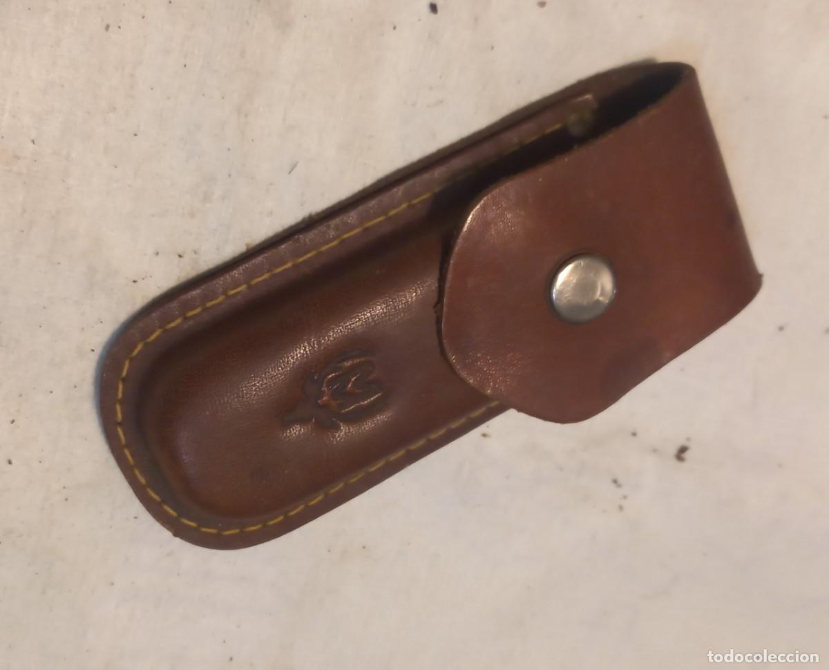 Militaria: FUNDA NAVAJA EN PIEL MUELA PARA NAVAJA