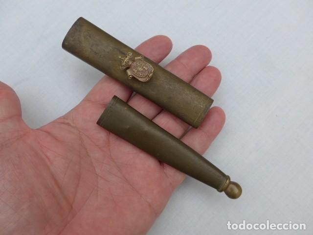 Militaria: ANTIGUO BROCAL Y CONTERA EPOCA AMADEO I PARA FUNDA ESPADA O ESPADIN