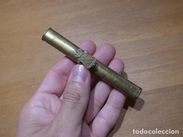 Militaria: Antiguo brocal original de funda de espada espa&ntilde;ola o espadin
