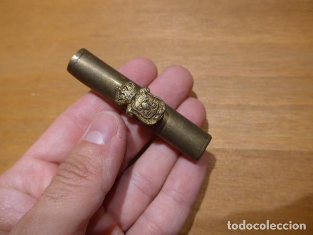 Militaria: Antiguo brocal original de funda de espada espa&ntilde;ola o espadin