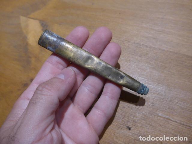Militaria: Antigua contera de funda de espada espa&ntilde;ola o espadin.