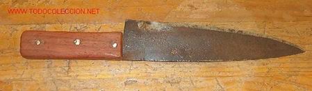 Militaria: Cuchillo con mango rehecho - Foto 1