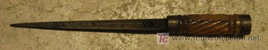 Militaria: Cuchillo antiguo, 32 cms longitud total - Foto 8