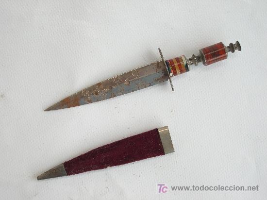 Militaria: Peque&ntilde;o pu&ntilde;al con funda. - Foto 3