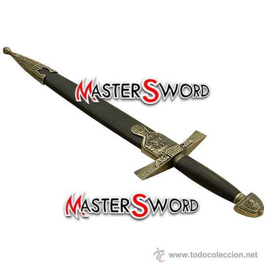 Militaria: DAGA CUCHILLO IVANHOE + FUNDA. 39,5 CMS - Foto 1
