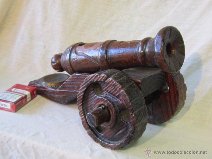 Militaria: CA&Ntilde;ON REPLICA EN MADERA - Foto 2