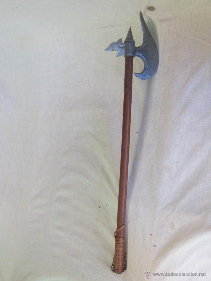 Militaria: HACHA MEDIEVAL EN METAL - Foto 4
