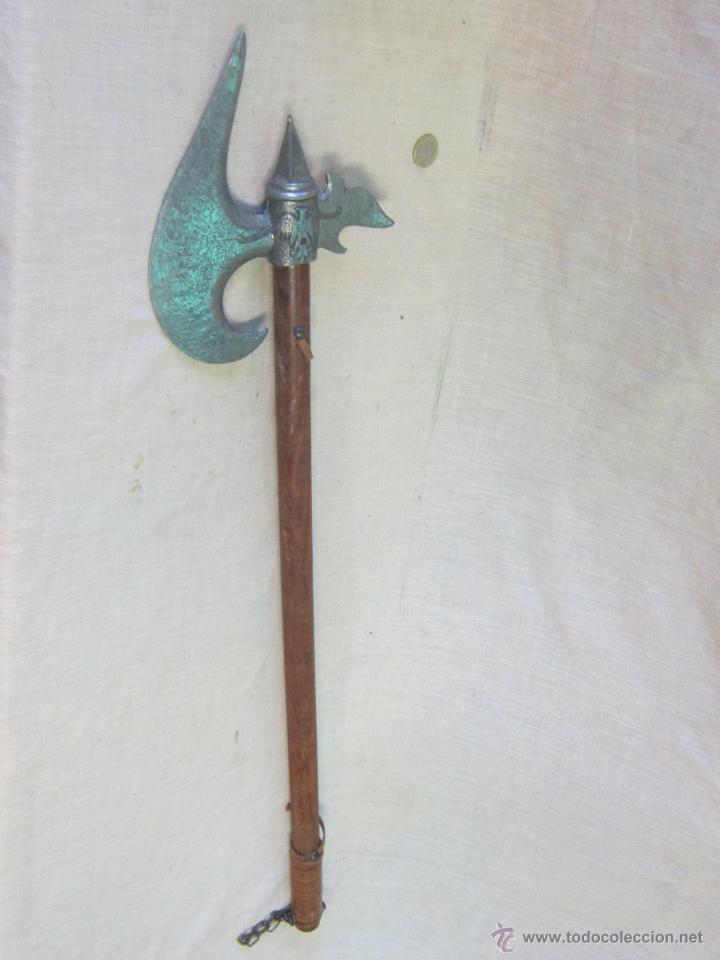 Militaria: HACHA MEDIEVAL EN METAL - Foto 6