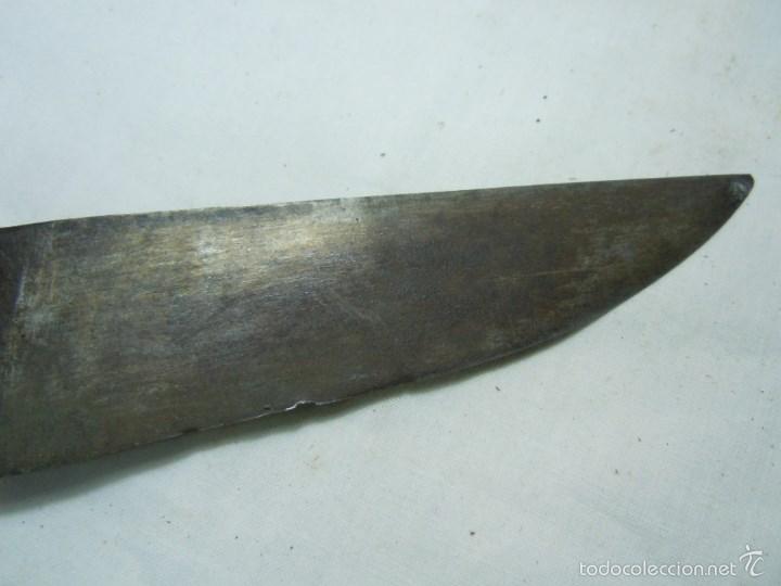 Militaria: CUCHILLO DE MONTE CON MANGO DE MADERA - Foto 4