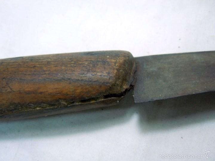 Militaria: CUCHILLO DE MONTE CON MANGO DE MADERA - Foto 5