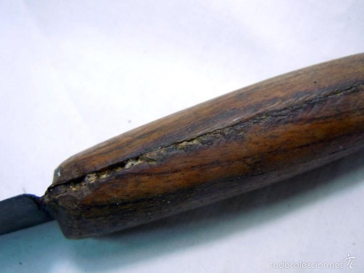 Militaria: CUCHILLO DE MONTE CON MANGO DE MADERA - Foto 7