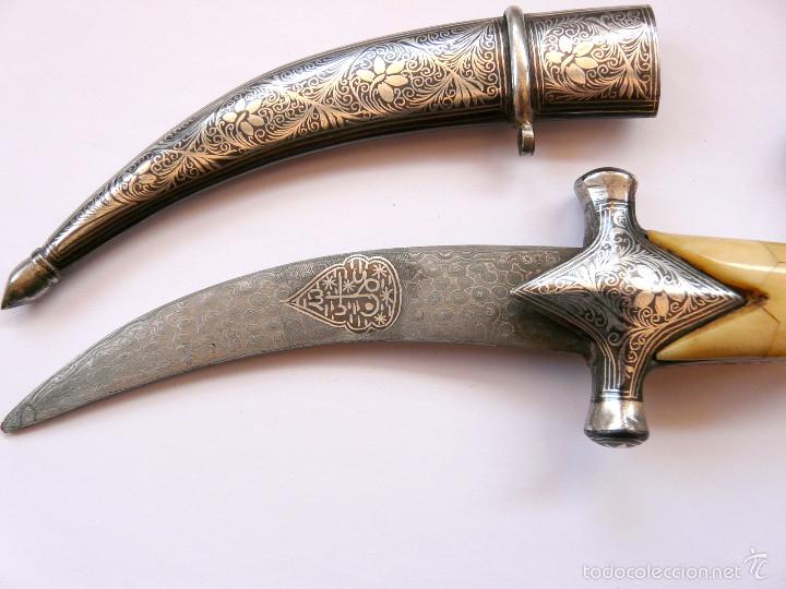 puñal damasquinado oriente medio , siglo xix - Comprar Armas Blancas ...