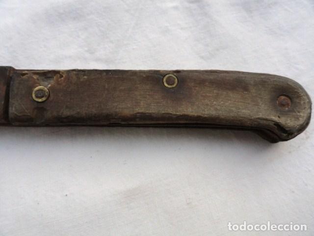 Militaria: ANTIGUA NAVAJA CON MANGO DE ASTA. - Foto 8