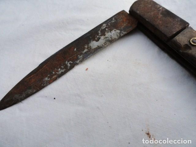Militaria: ANTIGUA NAVAJA CON MANGO DE ASTA. - Foto 14