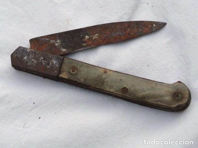Militaria: ANTIGUA NAVAJA CON MANGO DE ASTA. - Foto 19